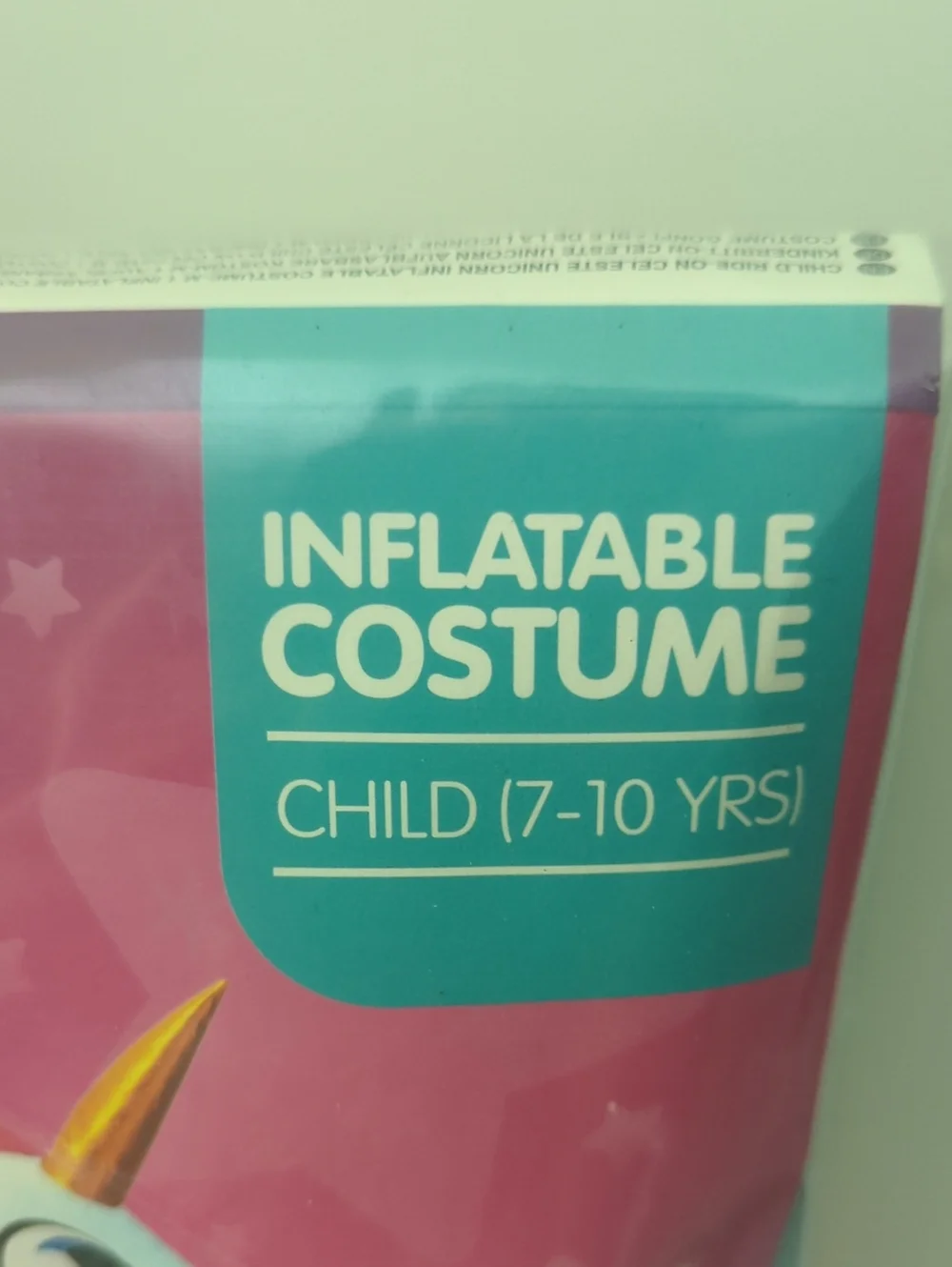 Puff Me Up Ride An Unicorn Inflatable Costume 7-10Y